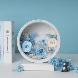 Preserved Flowers, Full Moon, Eternal Life, Flower Desk Lamp/2024 New Edition